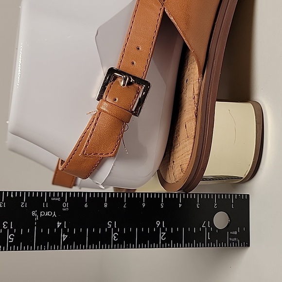 Sam Edelman Torin Sandals Faux Brown Leather Open Toe Sling‎ Back Adjustable 8.5 - Picture 13 of 13